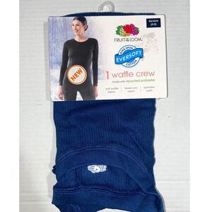 Fruit of the Loom EverSoft Women's Waffle Pant Size XS Blue NEW
